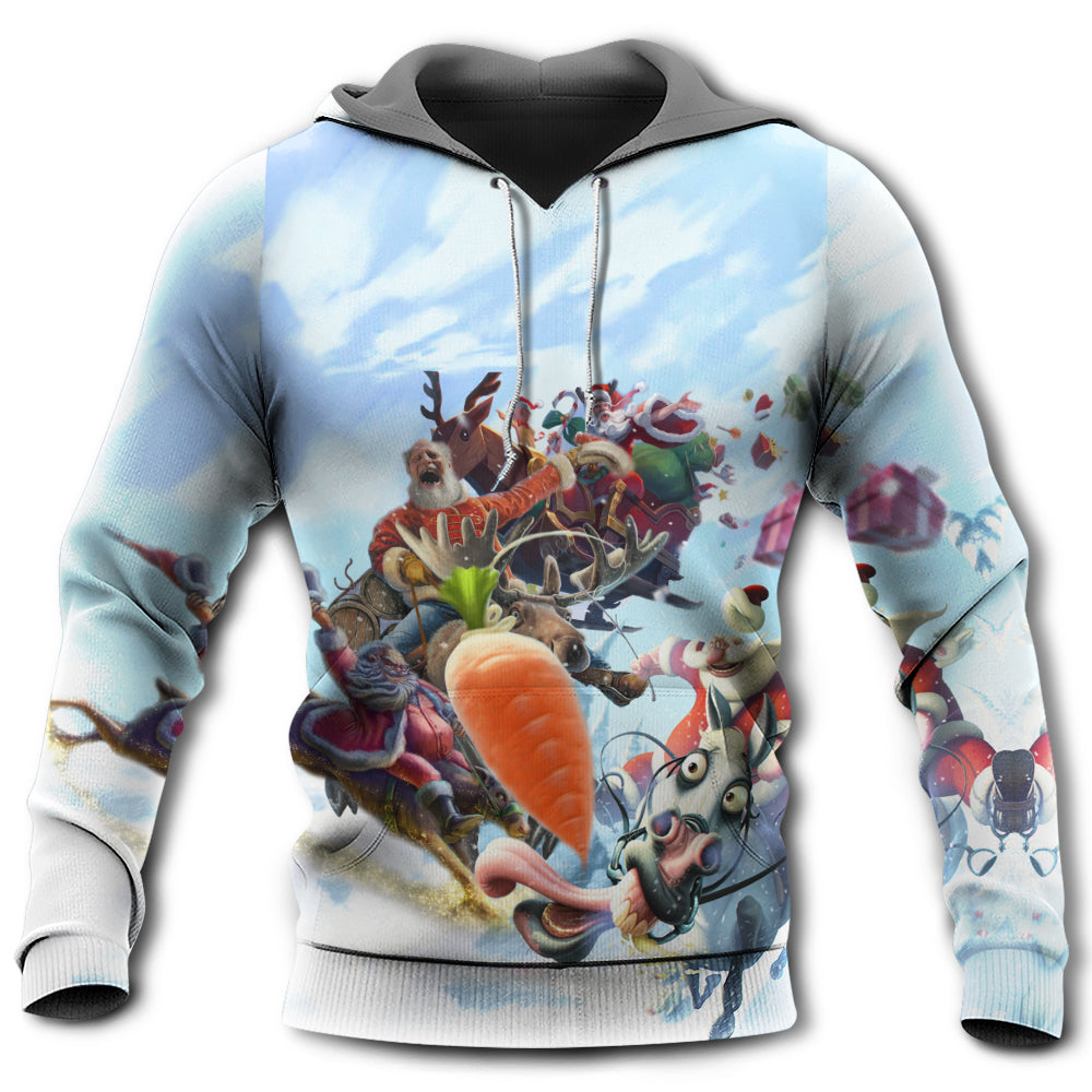 Christmas Santa Happy Funny Xmas - Hoodie