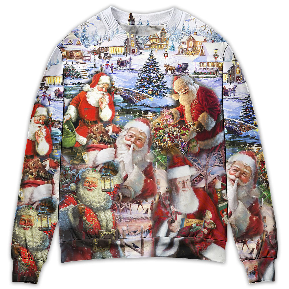 Christmas Santa Holiday Fun Quote – Sweater - Ugly Christmas Sweater