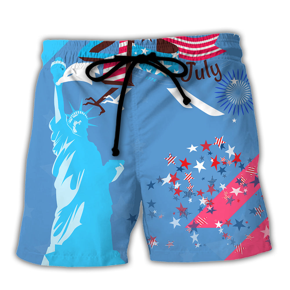 Patriotic Fourth Of July Celebration - Beach Short