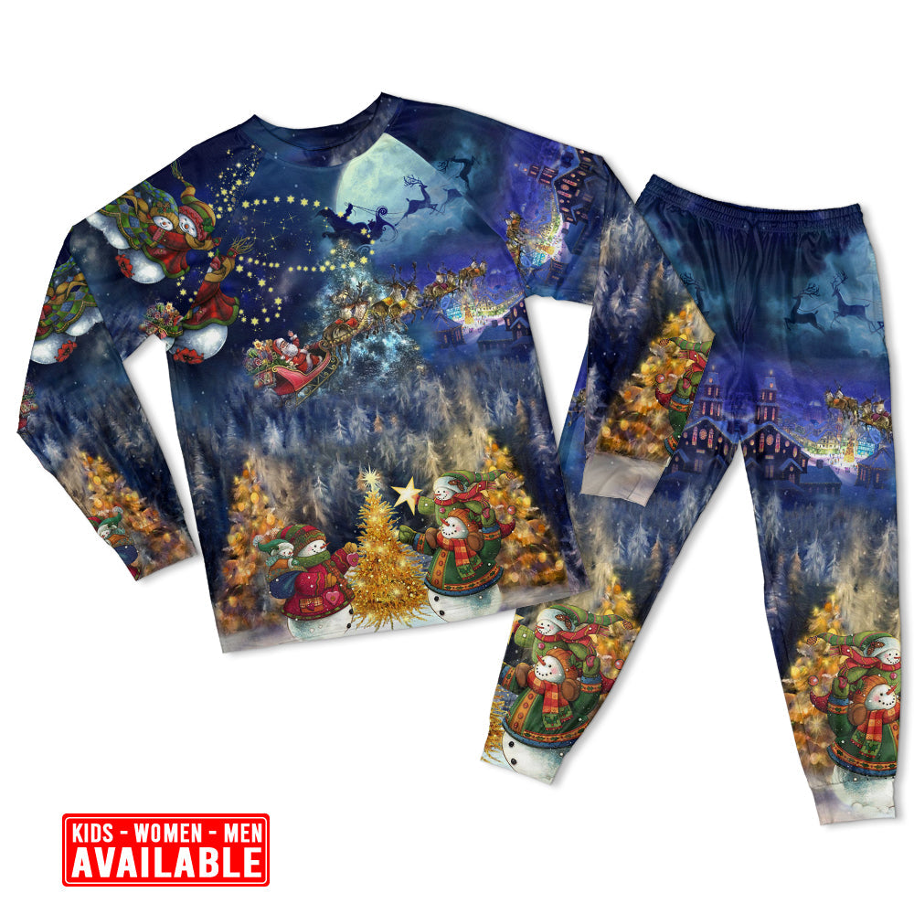 Women / S Christmas Family In Love - Pajamas Long Sleeve - Owls Matrix LTD