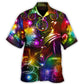 Dancing Santa Tree And Snowman Neon Art - Hawaiian Shirt