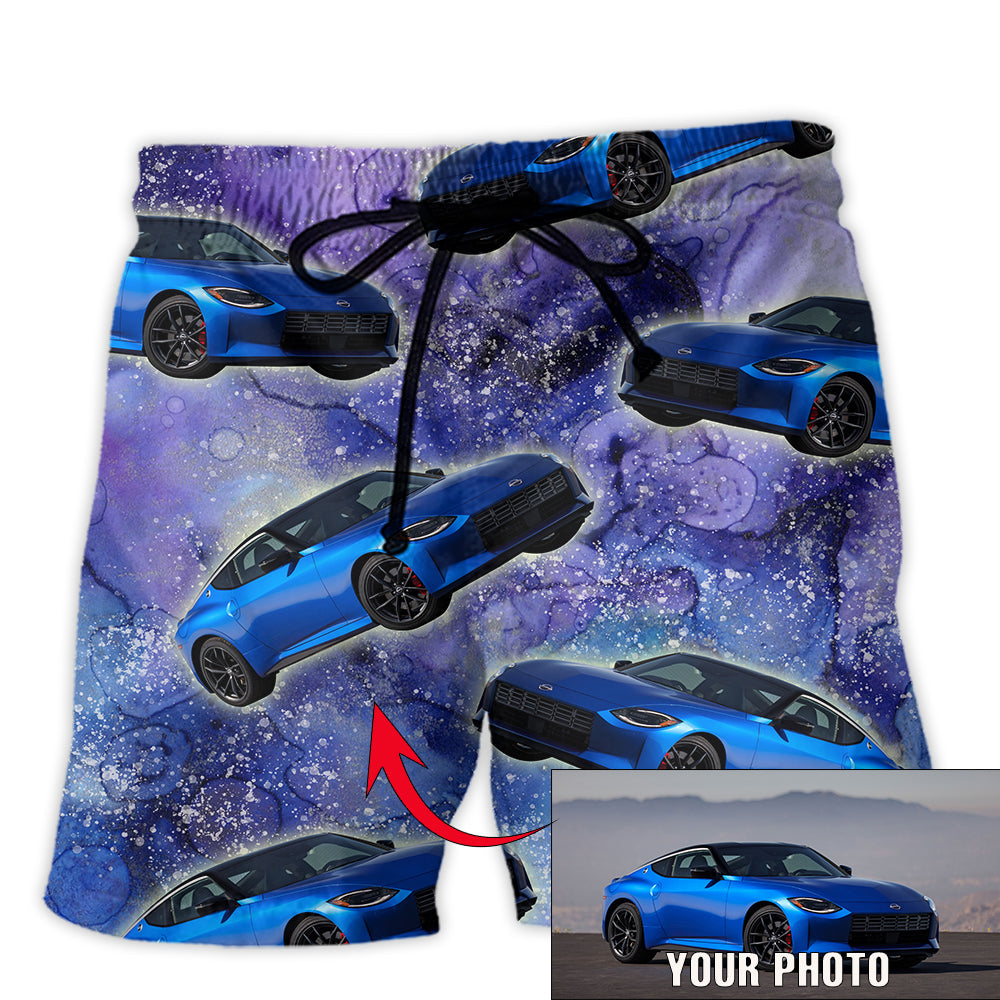 4 / Adults / S Car Various Style Custom Photo - Beach Short - Owls Matrix LTD