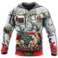 Christmas Dog Coming Home By Truck - Hoodie