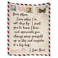 Dear Mom Daughter Love Letter 50 x 60 Inch Flannel Blanket For Cozy Bedroom And Sofa Decor
