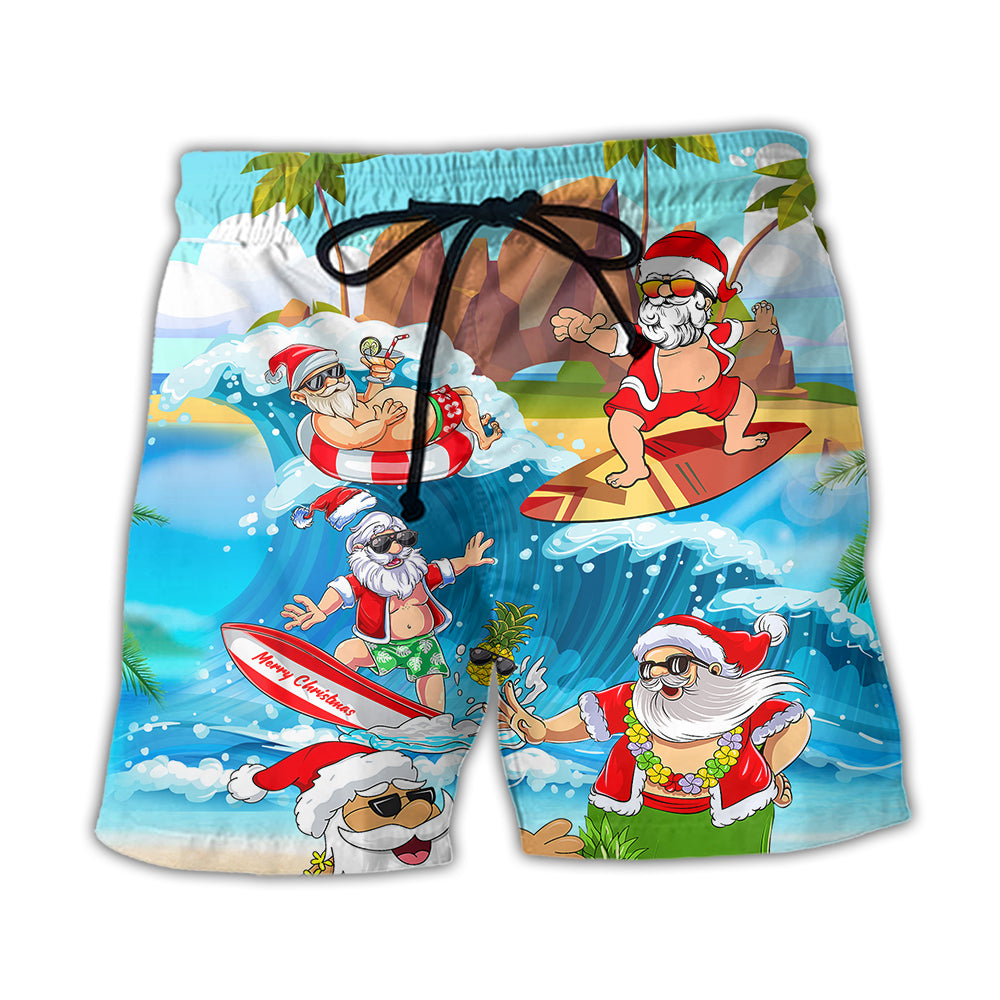 Christmas Santa Beach Play Mele Kalikimaka – Beach Short