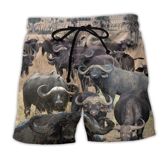 Buffalo This Is Our Happy Place Rustic Style – Beach Short