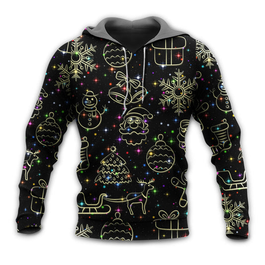 Christmas Neon Starry Night Style - Hoodie
