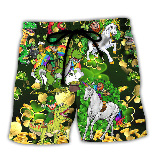 Irish Horse Saint Patrick Beer Theme – Beach Short