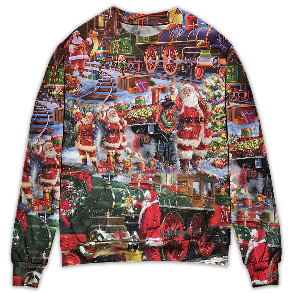 Santa Snow Village Spirit Of Giving – Sweater - Ugly Christmas Sweater