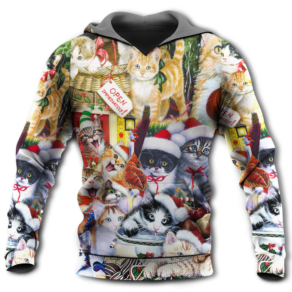 Christmas Cat Love Xmas - Hoodie