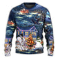 Christmas Santa Family Love Light Art – Sweater - Ugly Christmas Sweater