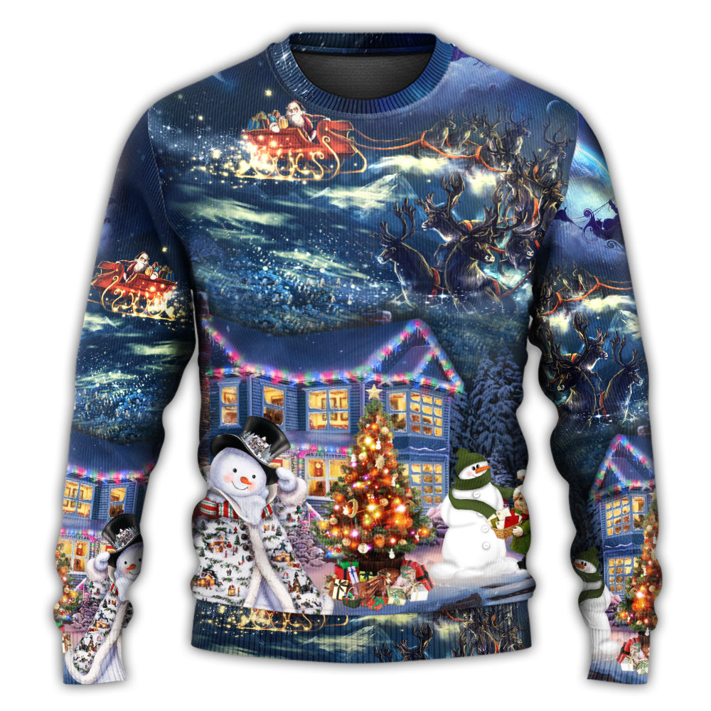 Christmas Santa Family Love Light Art – Sweater - Ugly Christmas Sweater