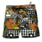 Beach Short / Adults / S Halloween Grandma's Little Pumpkins - Beach Short - Owls Matrix LTD