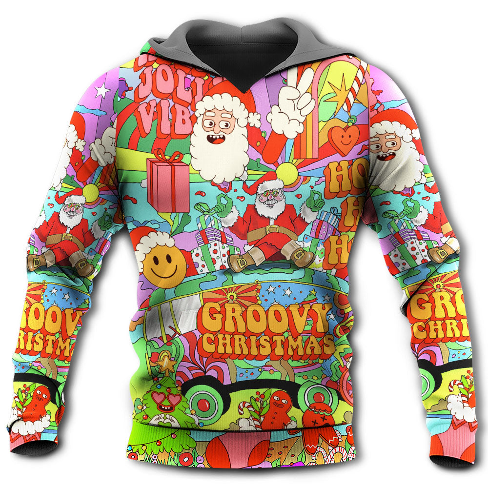 Christmas Hippie Santa Peace Bus - Hoodie