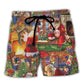 Classic Santa Merry Christmas - Beach Short