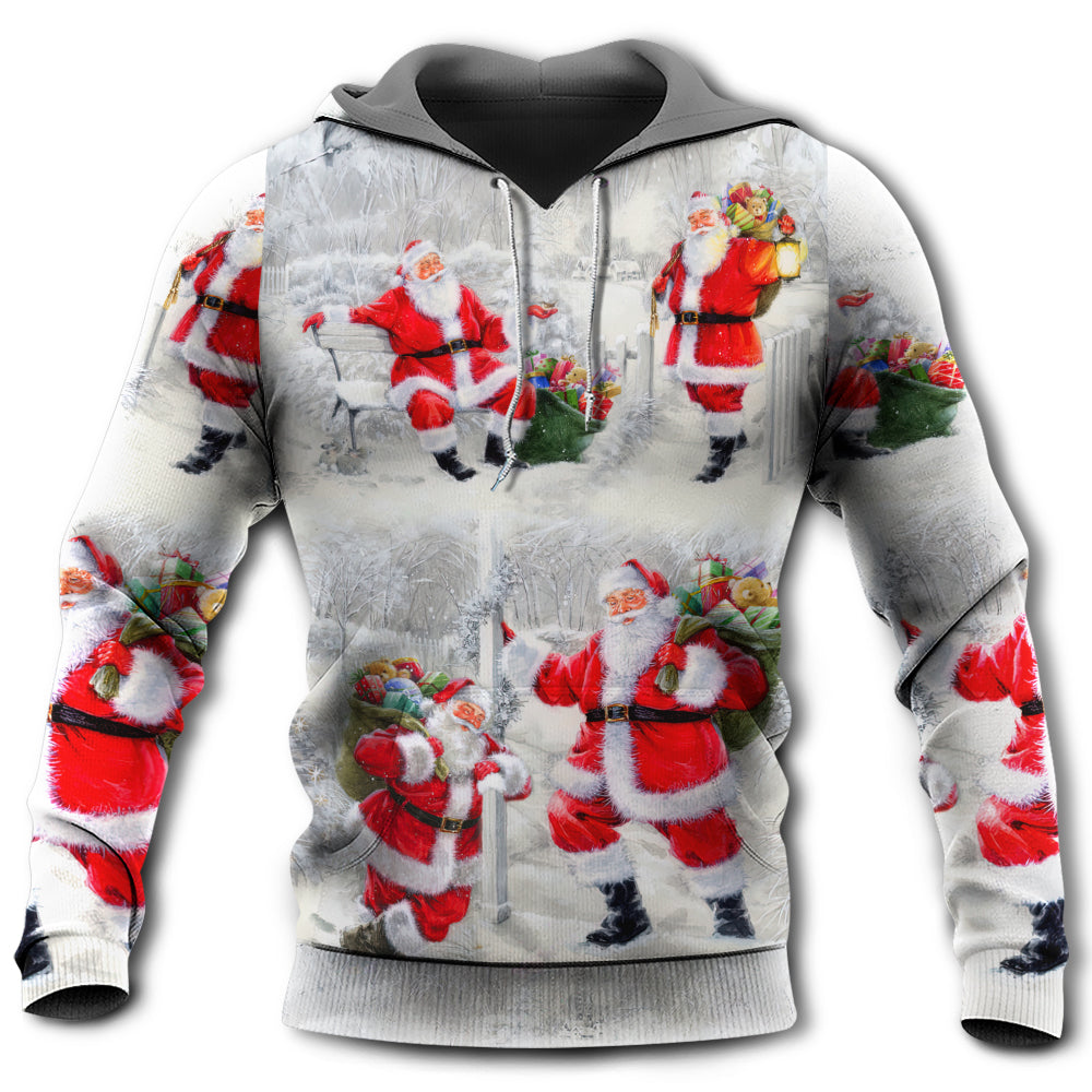 Christmas Santa Always With You Art Style - Hoodie
