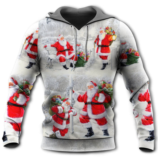 Christmas Santa Always With You Art Style - Hoodie