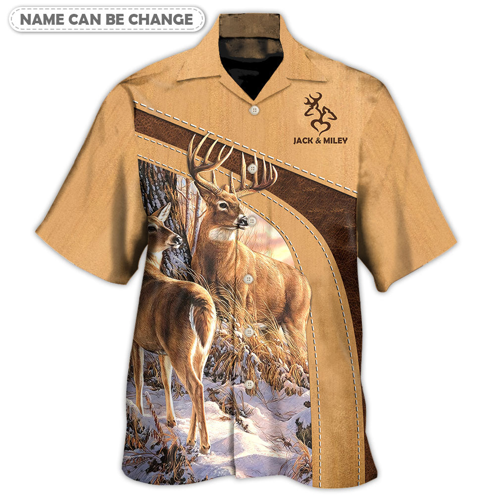 Old Buck And Sweet Doe Rustic Personalized - Hawaiian Shirt