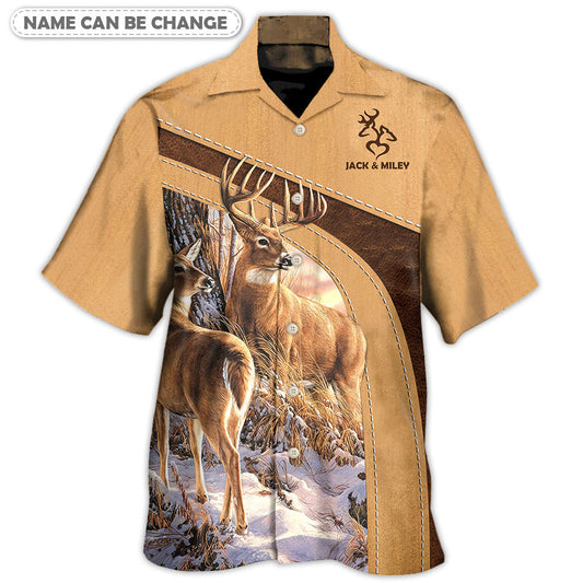 Old Buck And Sweet Doe Rustic Personalized - Hawaiian Shirt