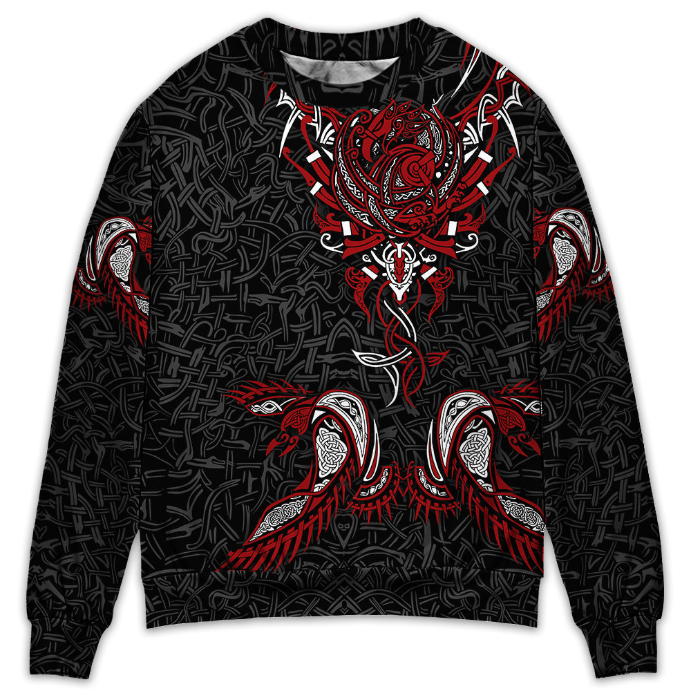 Viking War Raven Life Style – Sweater - Ugly Christmas Sweater