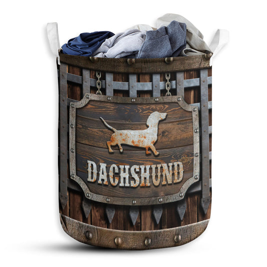 S: 17.72”x13.78” (45x35 cm) Dachshund Vintage Basic Style – Laundry Basket - Owls Matrix LTD