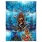 Mermaid Beautiful And Skull Flannel Blanket For Cozy Bedroom And Sofa Decor