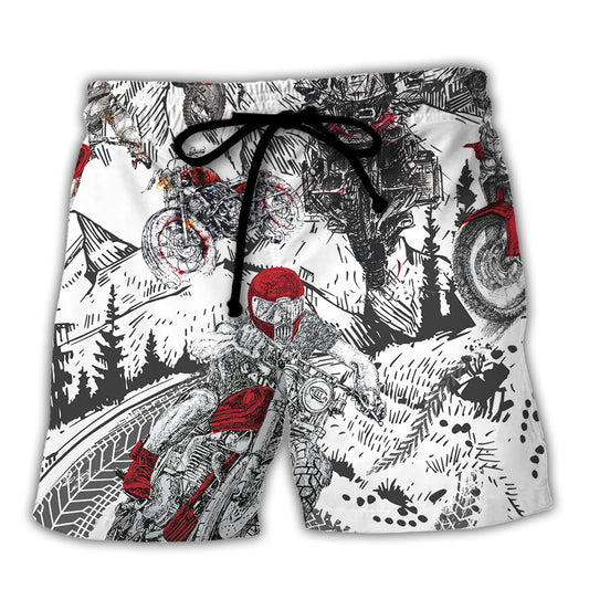 Motorcycle Life Is Good Happy Ride – Beach Short