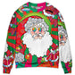 Christmas Colorful Santa Hippie Art – Sweater - Ugly Christmas Sweater