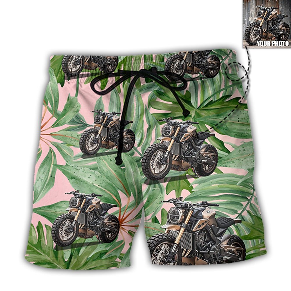 7 / Adults / S Motorcycle My Sweet Lover Custom Photo - Beach Short - Owls Matrix LTD