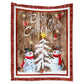 Cardinal Snowman Christmas 50 x 60 Inch Flannel Blanket For Cozy Bedroom And Sofa Decor