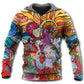 Christmas Santa Colorful Geometry Art - Hoodie