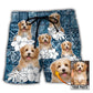 2 / Adults / S Dog Summer Aloha Custom Photo - Beach Short - Owls Matrix LTD