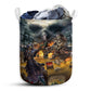 S: 17.72”x13.78” (45x35 cm) Skull Hunting Treasure Journey - Laundry Basket - Owls Matrix LTD