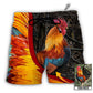 Beach Short / Adults / S Chicken Rooster Beautiful Style Custom Photo - Beach Short - Owls Matrix LTD