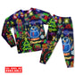 Women / S Christmas Bright Neon Lighting - Pajamas Long Sleeve - Owls Matrix LTD
