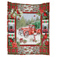 Cardinal Red Truck Christmas 50 x 60 Inch Flannel Blanket For Cozy Bedroom And Sofa Decor