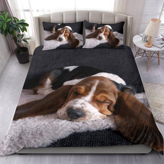 Dog Goodnight Basset Hound Bedding Cover For Pet Lover Bedroom Decor