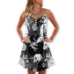 Gothic Dragon Fire Compass – Women's Summer Sleeveless V-Neck Camisole Dress