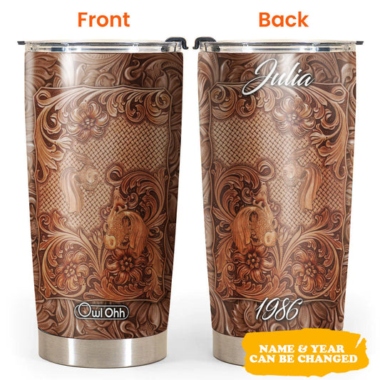 Fish Wooden Fish And Floral Personalized 20 Oz Tumbler