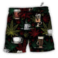 Beach Short / Adults / S Coffee I Like Coffee And Weed - Beach Short - Owls Matrix LTD