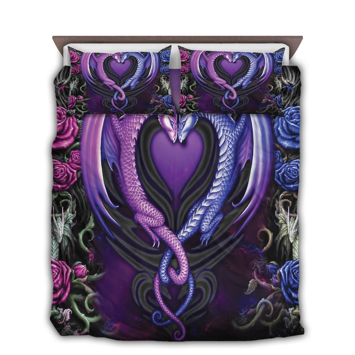 Dragon Couple Love Bedding Cover For Fantasy Bedroom Decor