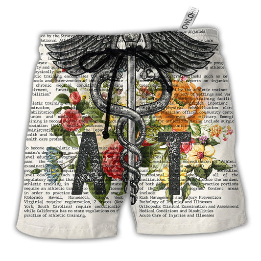 Beach Short / Adults / S Athletic Trainer Dictionary Vintage Style - Beach Short - Owls Matrix LTD