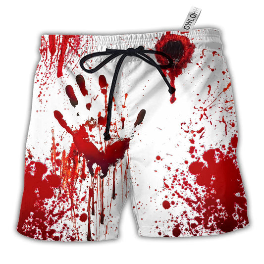 Beach Short / Adults / S Halloween Blood They'll Never Find You - Beach Short - Owls Matrix LTD