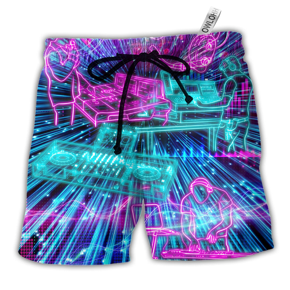 Beach Short / Adults / S Audio Engineer Neon Style - Beach Short - Owls Matrix LTD