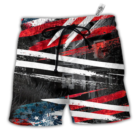 Beach Short / Adults / S Halloween American Horror Story - Beach Short - Owls Matrix LTD