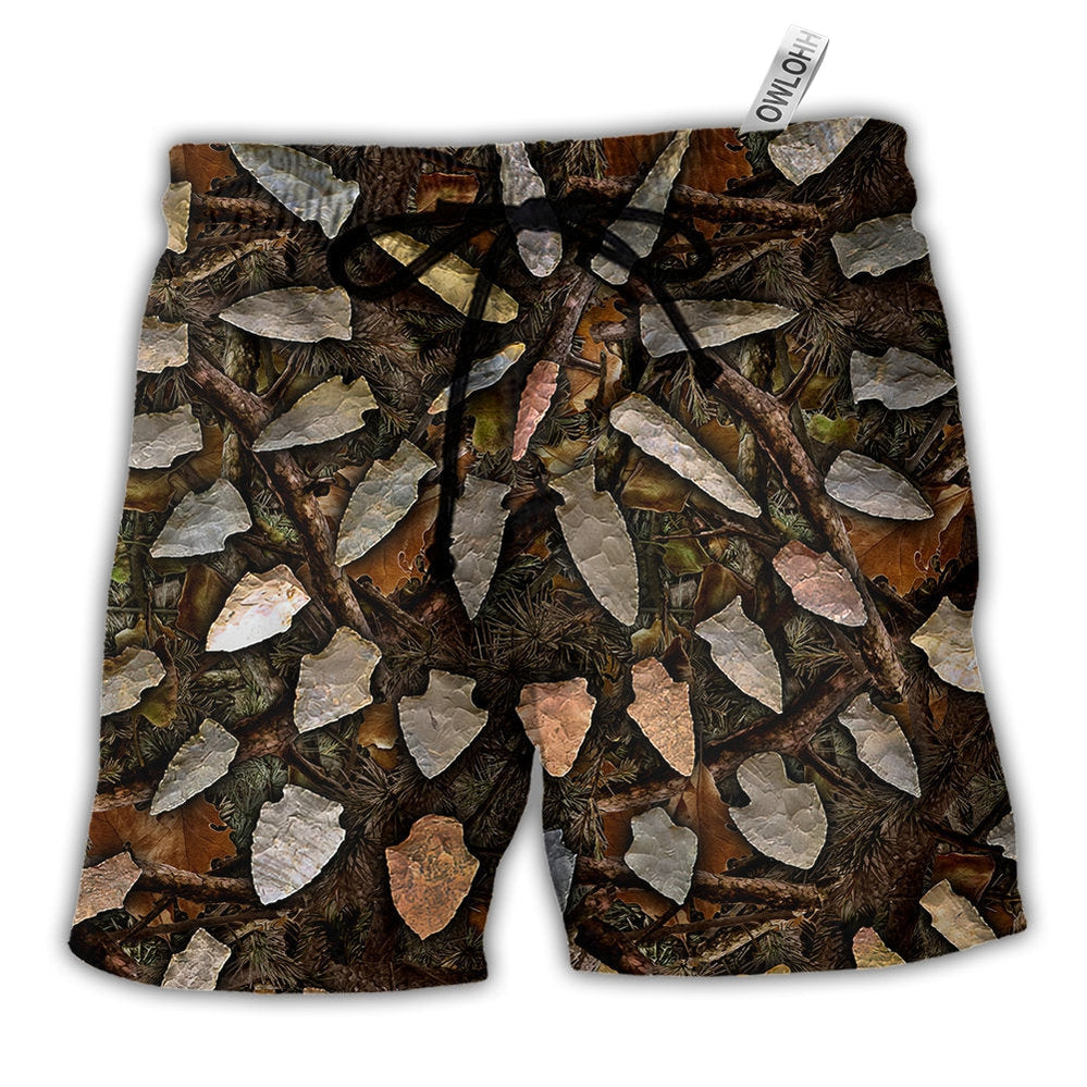 Beach Short / Adults / S Hunting Arrowhead Hunting Camo Pattern - Beach Short - Owls Matrix LTD