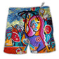 Beach Short / Adults / S Teacher Art Teacher in Starry Night - Beach Short - Owls Matrix LTD
