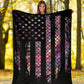 Mermaid Scales American Flag Flannel Blanket For Cozy Home Lounging And Gifting