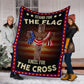 God Stand For The Flag American Flag Christian Flannel Blanket For Bedroom Couch And Daily Comfort