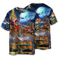 T-shirt / S Christmas Santa Claus Snowman Family In Love Light Art Style - Pajamas Short Sleeve - Owls Matrix LTD
